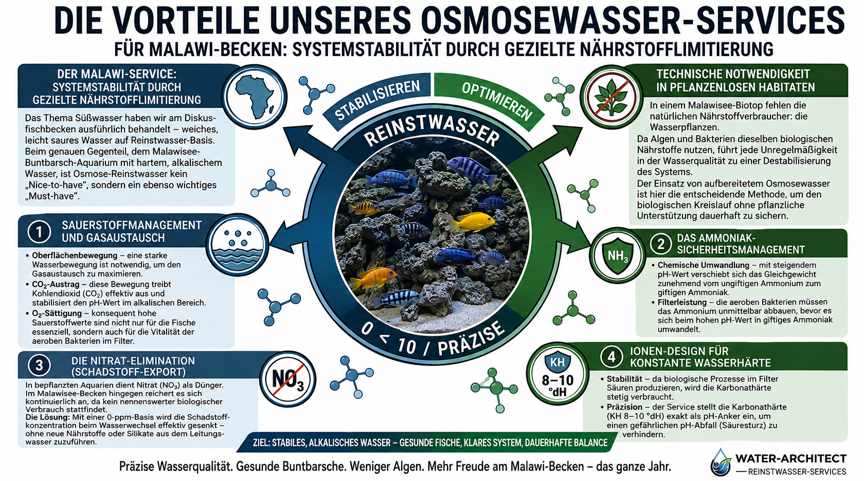 Malawi-Aquarium – Systemstabilität durch Osmosewasser, Nährstofflimitierung, KH-Anker